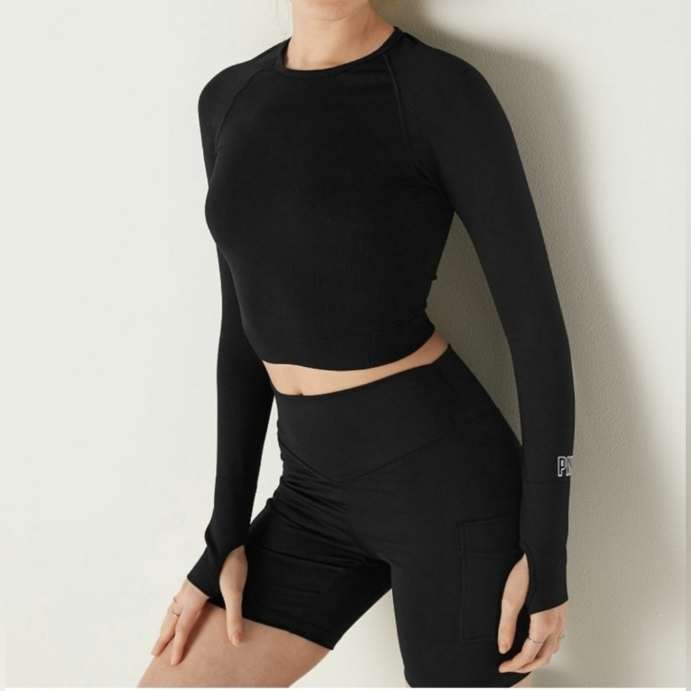 Pink Active Cropped Top